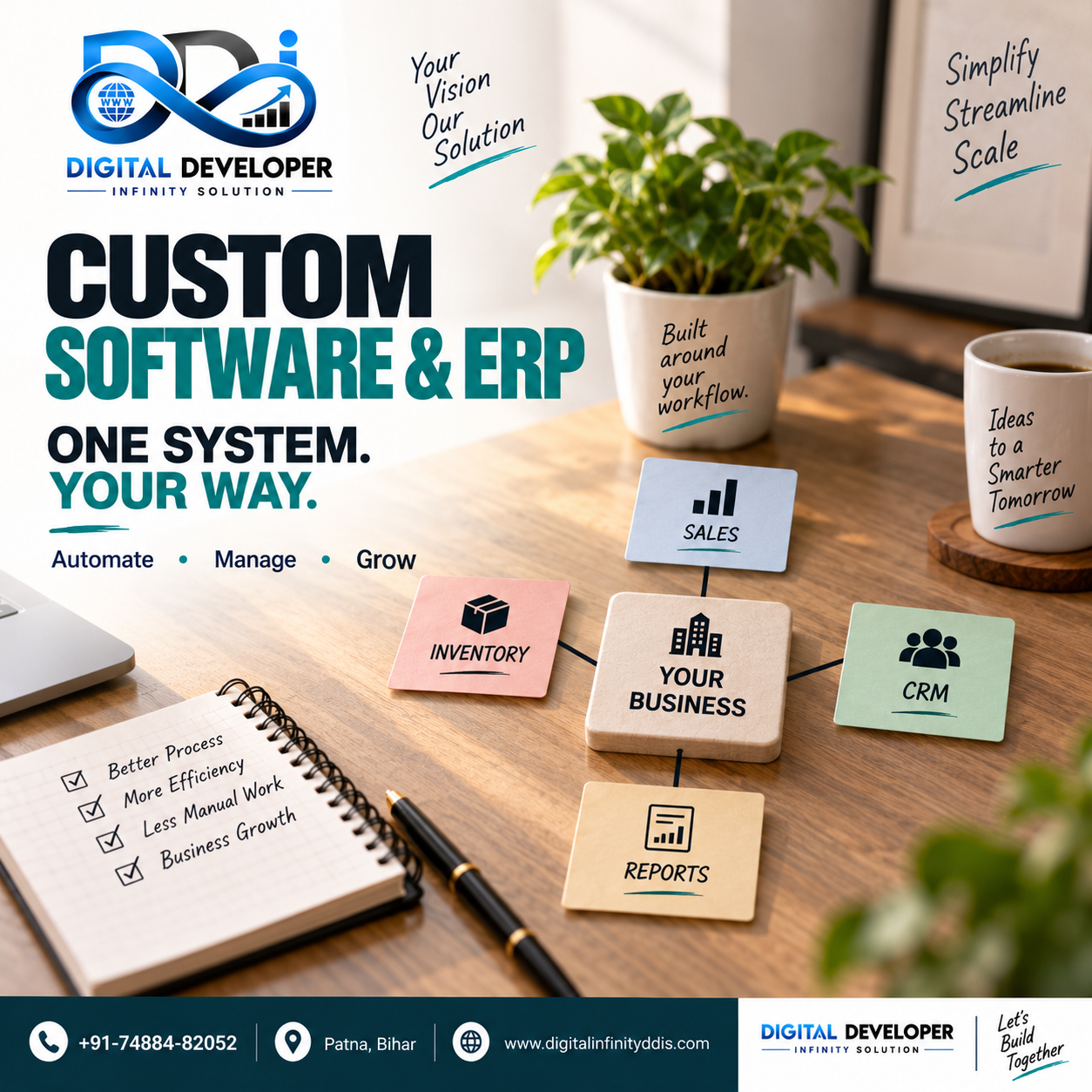 software developers at digital developer infinity solution ddis the best software development company in patna working on enterprise software